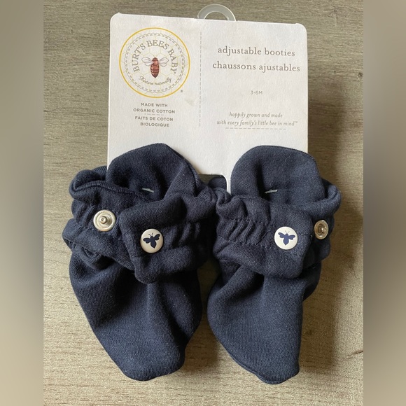 NWT Burt's Bees Organic Cotton Infant/Baby Bootie - Size 3-6M 🐝 - Picture 2 of 6
